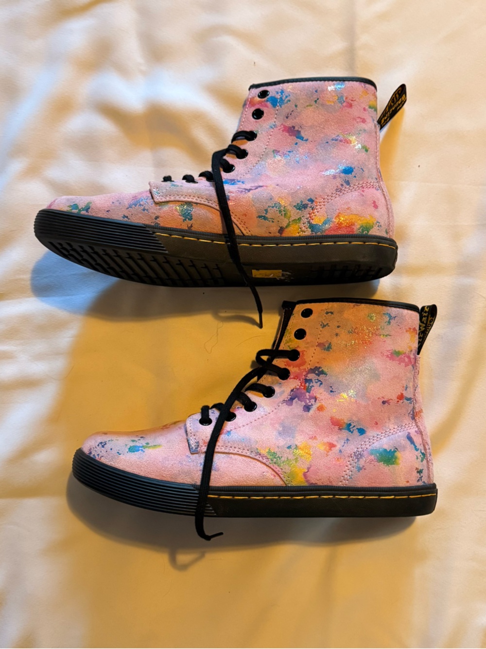 Dr. Martens Sheridan Confetti Suede Lace-Up Boots